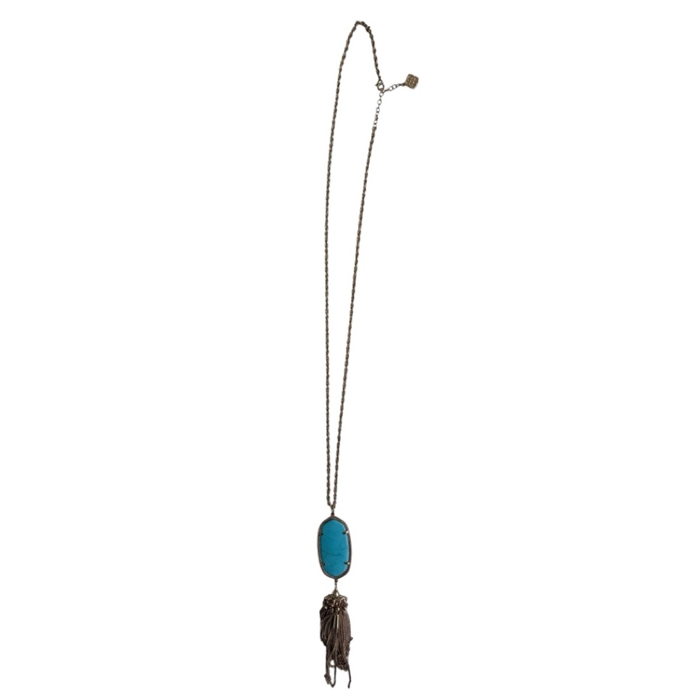 Kendra Scott Rayne long turquoise pendant necklace